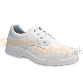 White leather tie shoe 74462