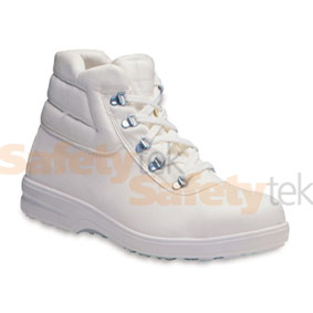 White microfibre D` ring chukka 98390