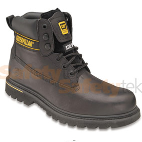 CAT Holton B Black Leather Safety Boot