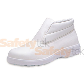 White microfibre slip-on chukka 58167