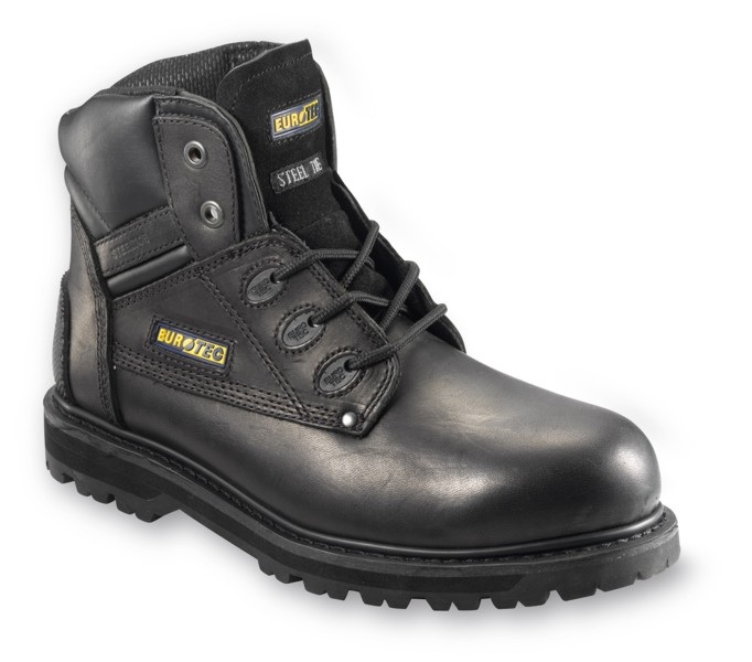 600 Eurotec Black padded safety boot