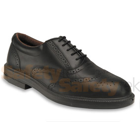 75SM PSF Black Brogue Safety Shoe with steel midsole