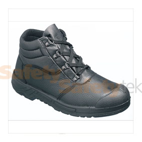 Black D Ring Chukka Boot, Scuff Cap, Steel Mid-Sole, Dual Density Sole Ho101