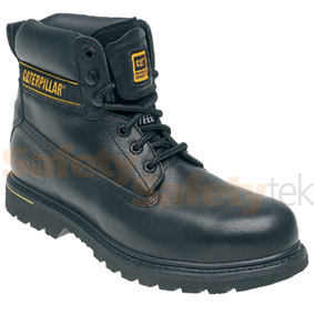 CAT Holton Black Leather Safety BSM